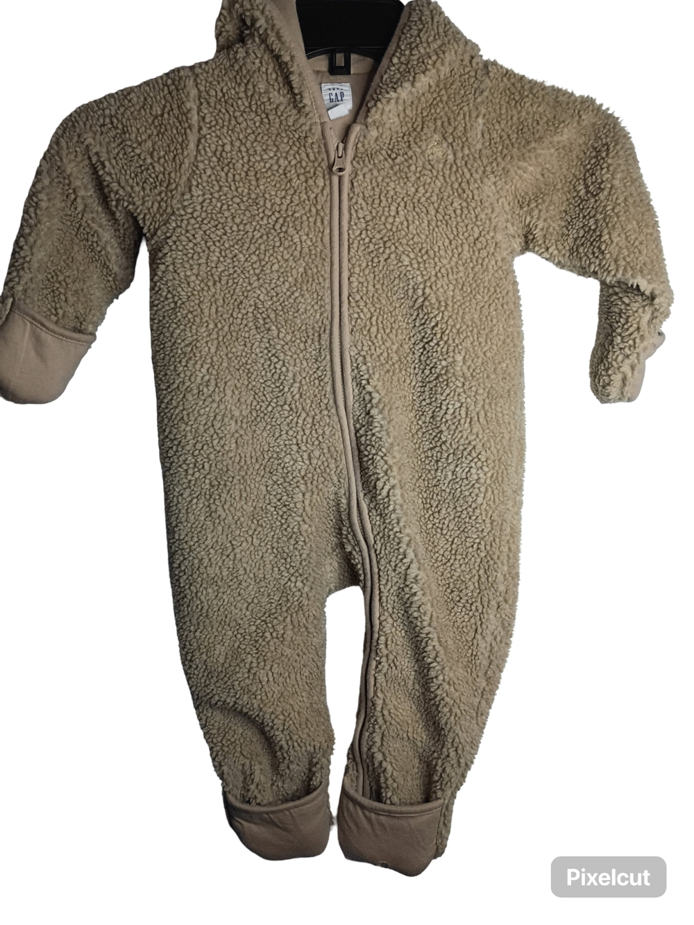 GAP Cozy Sherpa One-Piece Romper in Tan